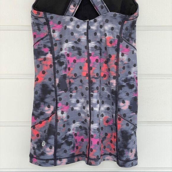 Lululemon Kanto Catch Me Tank Top Windy Blooms Regal Plum Multi / Black Size 2 - Picture 5 of 9